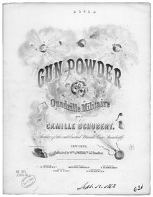 Partition complète, Gunpowder, Quadrille militaire, Schubert, Camille