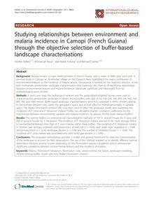 Studying relationships between environment and malaria incidence in Camopi (French Guiana) through the objective selection of buffer-based landscape characterisations
