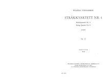 Partition complète, corde quatuor No.4, Op.25, Stenhammar, Wilhelm