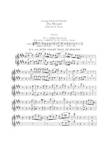 Partition flûte 1/2, Messiah, Handel, George Frideric