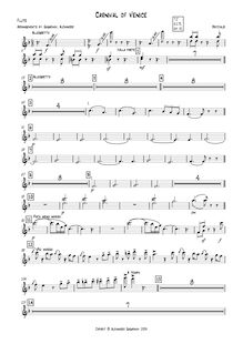 Partition flûte 1/2, Carnival of Venice, F major, Briccialdi, Giulio