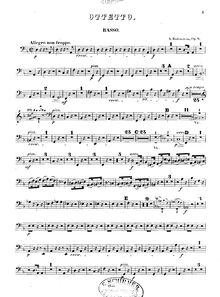 Partition Double basse, Octet, Op.9, Rubinstein, Anton