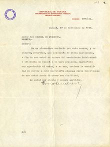 Carta de Guillermo Andreve a Miguel de Unamuno. Panamá, 17 de noviembre de 1917