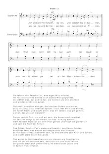 Partition Ps.12: Ach Gott, von Himmel sieh darein, SWV 108, Becker Psalter, Op.5
