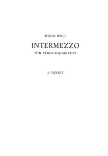 Partition violon 2, Intermezzo, E♭ major, Wolf, Hugo