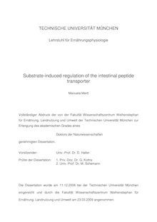 Substrate-induced regulation of the intestinal peptide transporter [Elektronische Ressource] / Manuela Mertl