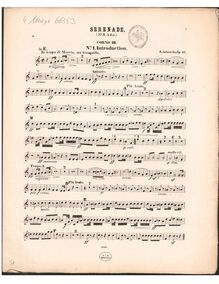Partition cor 3 en E, Serenade No.3 en A major, A major, Jadassohn, Salomon