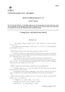Epreuve Mathématique II  (CCSE 1999) 