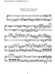 Partition complète, Piano Concerto No.2, B♭ major, Beethoven, Ludwig van par Ludwig van Beethoven