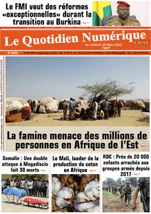 Le Quotidien Numérique d’Afrique n°1893 - du vendredi 25 mars 2022