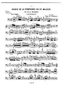 Partition de violoncelle, Symphony No.36, Linz Symphony