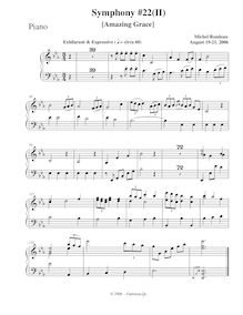 Partition Piano, Symphony No.22, C minor, Rondeau, Michel