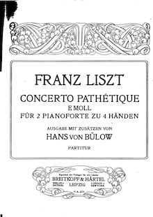 Partition complète (S.258/2), Concerto pathétique, Liszt, Franz