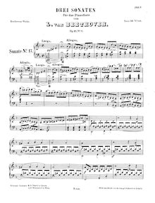 Partition complète, Piano Sonata No.17, The Tempest/Der Sturm, D minor par Ludwig van Beethoven