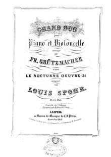 Partition Piano , partie, Notturno, Op.34, C major, Spohr, Louis