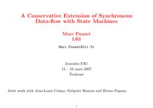 A Conservative Extension of Synchronous