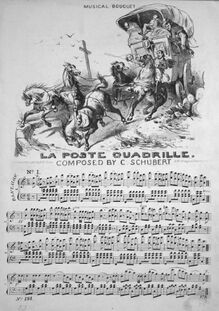 Partition complète, La Poste, Quadrille, Schubert, Camille