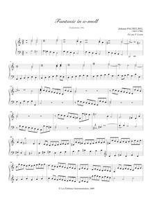 Partition Fantasie en A minor, T.256, fantaisies, Keyboard, Organ, Harpsichord