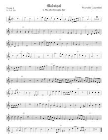 Partition viole de gambe aigue 1, Madrigali a 5 voci, Libro 4, Casentini, Marsilio par Marsilio Casentini