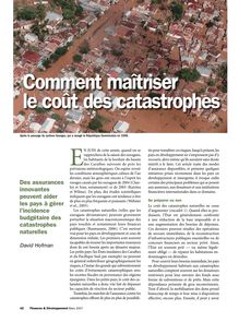 Comment maîtriser le coût des catastrophes - David Hofman - Finances  et Développement Mars 2007