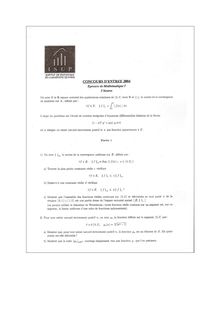 Mathématiques 1 2004 ISUP