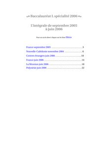Baccalaureat 2006 mathematiques specialite litteraire recueil d annales