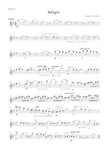 Partition violon I, Adagio pour cordes, Gm, Gianelli, Gustavo Biciato