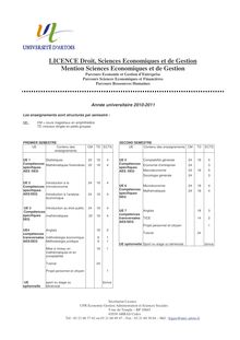 Plaquette licence SEG 2010-2011