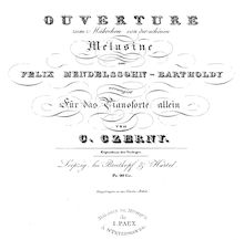 Partition complète, Overture zum Märchen von der schönen Melusine, Op.32 par Felix Mendelssohn