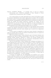 Mauricio Almeida Prado. Le hardship dans le droit du commerce international - note biblio ; n°4 ; vol.58, pg 1295-1295