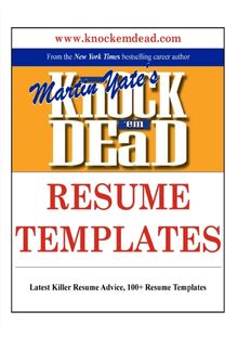 Knock Em Dead Resume Templates