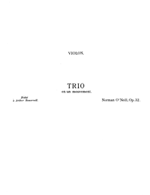 Partition de violon, Piano Trio en un mouvement, Op.32