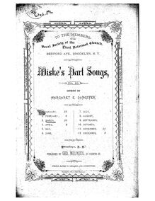 Partition , March, Partsongs, Wiske, Charles Mortimer