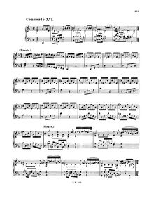 Partition , Concerto en D minor, BWV 987, 16 Konzerte nach verschiedenen Meistem