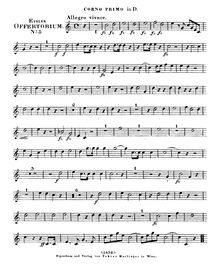 Partition cor 1, Offertorium de tempore, D major, Eybler, Joseph