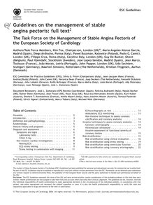 Management of stable angina pectoris