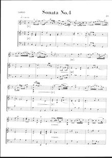 Partition sonates 4-6, 12 violon sonates, Op.4, see below, Geminiani, Francesco