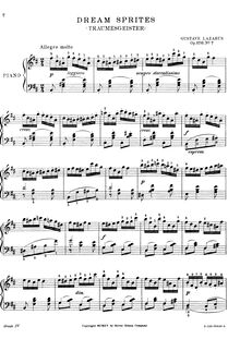 Partition complète, Träumesgeister, Op.170 No.7, Dream Sprites, Lazarus, Gustav
