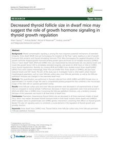 Decreased thyroid follicle size in dwarf mice may suggest the role of growth hormone signaling in thyroid growth regulation