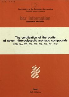 The certification of the purity of seven nitro-polycyclic aromatic compoundsCRM Nos 305, 306, 307, 308, 310, 311, 312