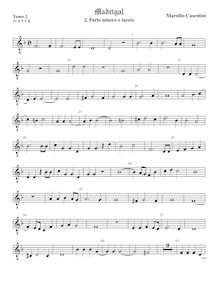 Partition ténor viole de gambe 3, octave aigu clef, Madrigali a 5 voci, Libro 4 par Marsilio Casentini