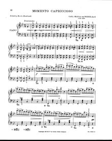 Partition complète, Momento capriccioso, B♭ major, Weber, Carl Maria von par Carl Maria von Weber
