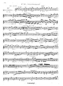 Partition violoncelle 1, corde quintette No.10, Op.32, Onslow, Georges