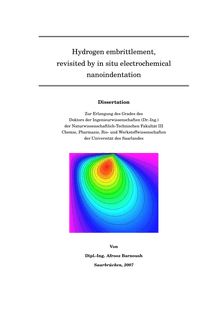Hydrogen embrittlement, revisited by in situ electrochemical nanoindentation [Elektronische Ressource] / von Afrooz Barnoush