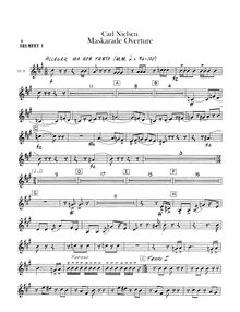 Partition trompette 1, 2, 3 (en F), Masquerade, Maskarade, Nielsen, Carl par Carl Nielsen