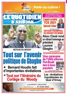 Le Quotidien d’Abidjan n°4014 - du jeudi 17 juin 2021