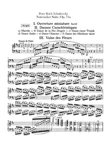 Partition harpe, pour Nutcracker, Щелкунчик, Tchaikovsky, Pyotr