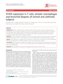 STAT6 expression in T cells, alveolar macrophages and bronchial biopsies of normal and asthmatic subjects