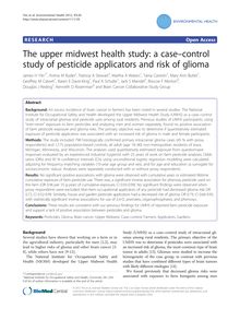 The upper midwest health study: a case–control study of pesticide applicators and risk of glioma