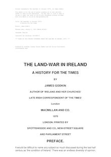 The Land-War In Ireland (1870) - A History For The Times